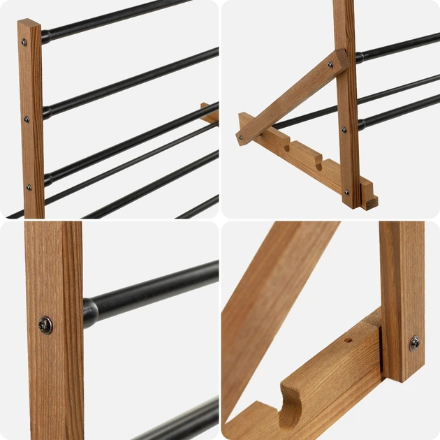 Suszarka do bielizny Kadax Ferrara ścienna 53 cm K11605 Brązowa (5906638313077) - obraz 6