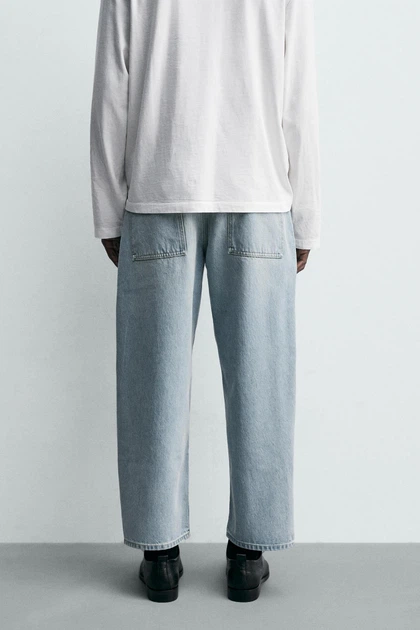 Джинси Zara Wide Tapered вільні укорочені блакитний 9794/360/406 30 - Фото 6 Джинси Zara Wide Tapered вільні укорочені блакитний 9794/360/406 30 - изображение 6