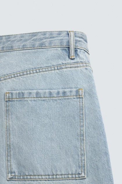Джинси Zara Wide Tapered вільні укорочені блакитний 9794/360/406 30 - Фото 10 Джинси Zara Wide Tapered вільні укорочені блакитний 9794/360/406 30 - изображение 10