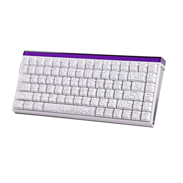 Ігрова магнітна клавіатура AULA HERO 84 HE / 8K / Hall Effect / Rapid Trigger / White-Contour / Білий з прозорим - Фото 2 Ігрова магнітна клавіатура AULA HERO 84 HE / 8K / Hall Effect / Rapid Trigger / White-Contour / Білий з прозорим - изображение 2