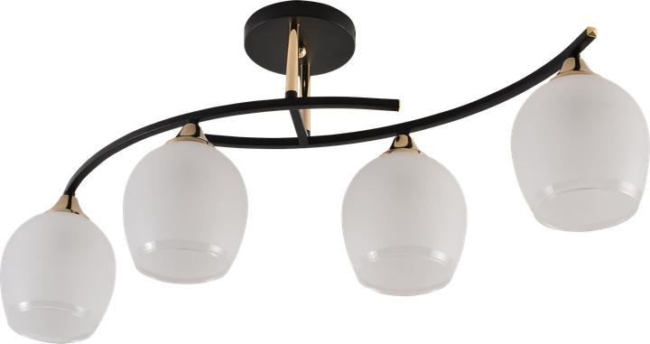 Декоративная люстра INTEREES IS XA1587B-4 BK+GOLD CHROME - изображение 2