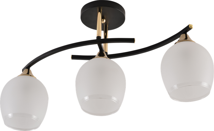 Декоративная люстра INTEREES IS XA1587B-3 BK+GOLD CHROME - изображение 2