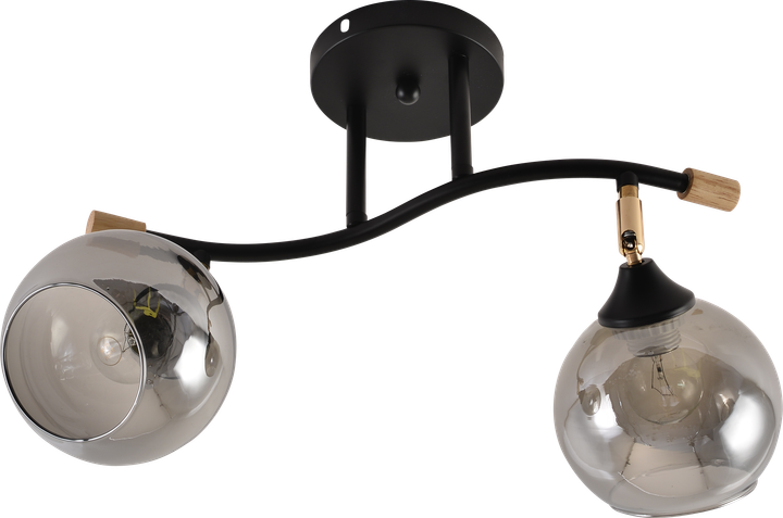 Декоративная люстра INTEREES IS XA1588B-2 BK+GOLD CHROME+WOOD - изображение 2