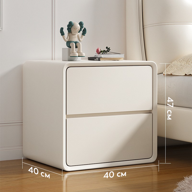 Тумба приліжкова з двома шухлядами P328-40-White - зображення 8