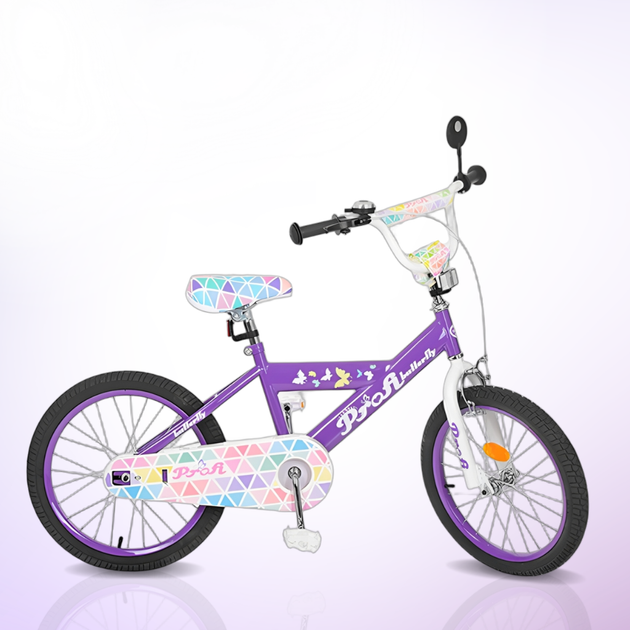 Велосипед дитячий PROF1 20" (L20132) Butterfly, дзвінок, підніжка, бузковий - Фото 1 Велосипед дитячий PROF1 20" (L20132) Butterfly, дзвінок, підніжка, бузковий - изображение 1