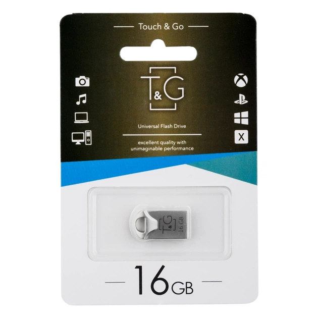 Флеш память USB Touch & Go USB 2.0 16GB Metal 106 Steel - изображение 2
