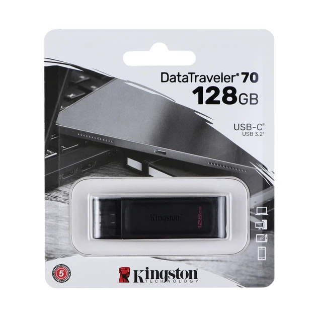 Флешка ЮСБ King DT 70 Type-C 128Gb USB Flash Drive 3.2 память 128 Гб Black - Фото 2 Флешка ЮСБ King DT 70 Type-C 128Gb USB Flash Drive 3.2 память 128 Гб Black - изображение 2