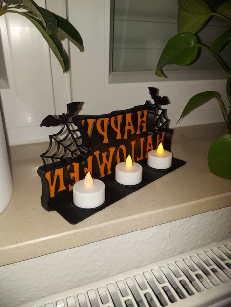 Світильник-нічник happy halloween з кажанами та павутинням. Aivory - изображение 3