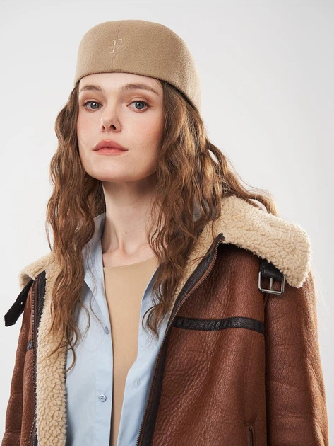 Кепи кашемировое Flat Cap Fortune 55-57 Бежевый - Фото 3 Кепи кашемировое Flat Cap Fortune 55-57 Бежевый - изображение 3