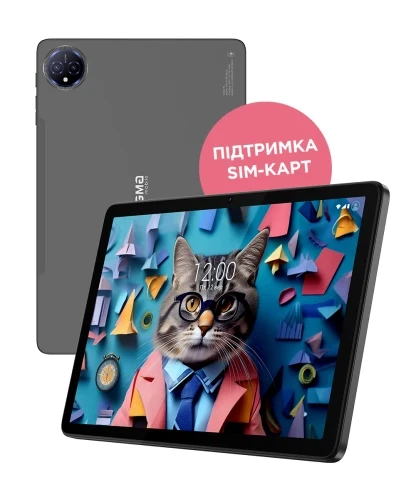 Планшет Sigma Tab A1035 'Basic', Dark Grey, 4G, 10.1' (1280x800, IPS), MediaTek Helio G80 (8 ядер), Mali-G52 MP2, 6Gb, 128Gb, microSD (до 1Tb), 5Mp + 2Mp, WiFi 5, Bluetooth 5.0, 2 x nanoSIM, GPS, Type-C, 6000 mAh, Android 15 - зображення 4