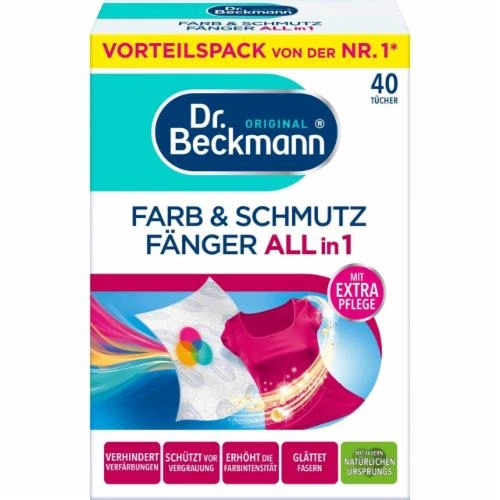 Серветки для відновлення кольору Dr. Beckmann Farb&Schmutz, 40шт. - Фото 1 Серветки для відновлення кольору Dr. Beckmann Farb&Schmutz, 40шт. - зображення 1