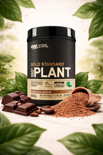 Протеїн Gold Standard 100% Plant від Optimum Nutrition, шоколадний смак, 684 г – Веганський рослинний білок для відновлення м'язів - зображення 3