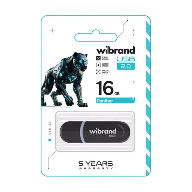 Флеш-память USB Wibrand 16Гб пластиковая черная (663411) - изображение 2
