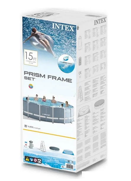 Каркасный бассейн 366 х 122 см, Prism Frame™, 10 685 л, 3 785 л/ч фильтр, стремянка, тент, подстилка - изображение 5