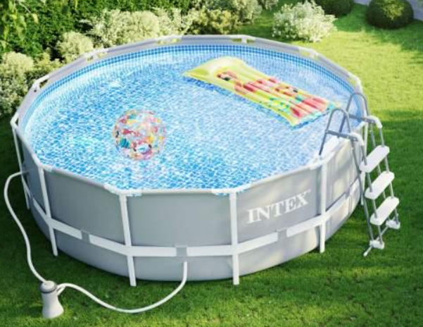 Бассейн каркасный Intex 366 x 99 см с каркасом, чашей, фильтр-насосом 2006 л/ч, стремянкой, тентом и подстилкой - изображение 4