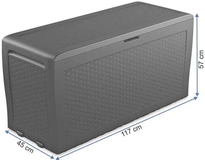 Сундук для зберігання речей пластиковий Keter SAMOA RATTAN 270 л (17209570) Коричневий - зображення 8