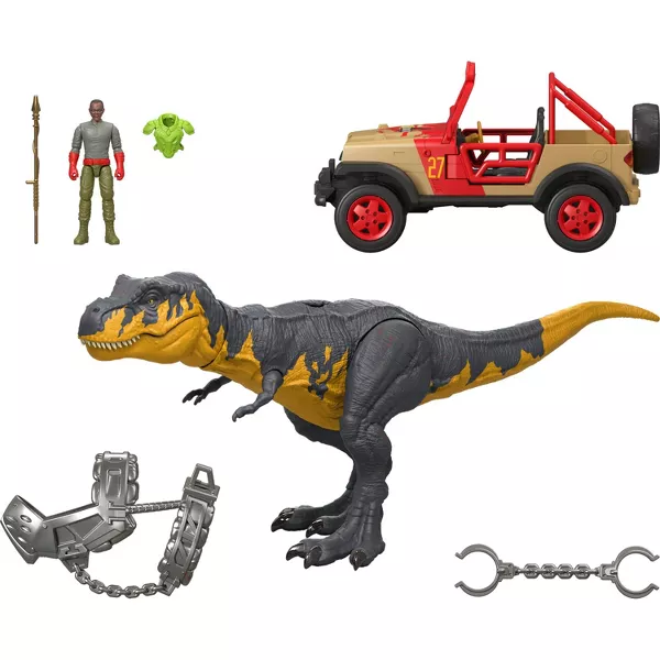 Ігровий набір Вистежування Ті Рекса Парк Юрського Періоду Jurassic Park Tyrannosaurus Rex Off-Road Tracker Pack Mattel (HXF60) - зображення 2