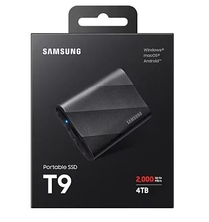 Внешний накопитель SSD, 4Tb, Samsung T9, Black (MU-PG4T0B/EU) - изображение 4