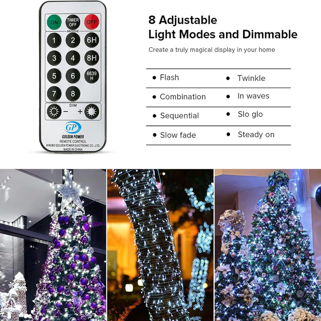 Гирлянда Lezonic Outdoor Fairy Lights 12 м - холодный свет, создающий атмосферу премиум пространства - изображение 7