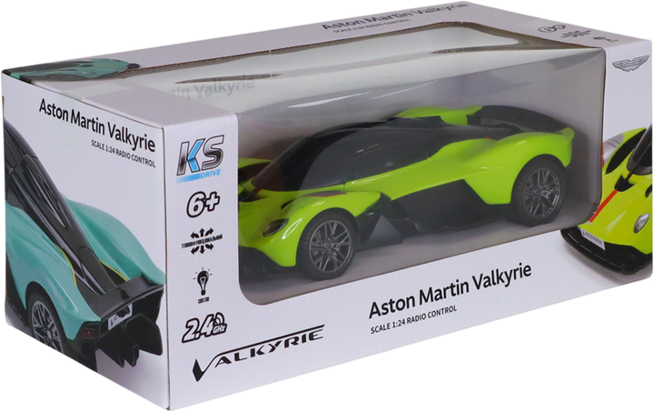 Автомобиль KS Drive на радиоуправлении Aston Martin Valkyrie 1:24 2.4 ГГц зеленый (250GAVGG) - Фото 13 Автомобиль KS Drive на радиоуправлении Aston Martin Valkyrie 1:24 2.4 ГГц зеленый (250GAVGG) - изображение 13