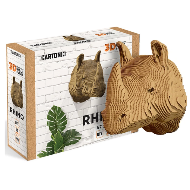 Картонний 3D пазл-конструктор "Cartonic 3D Puzzle RHINO" Носоріг - Фото 1 Картонний 3D пазл-конструктор "Cartonic 3D Puzzle RHINO" Носоріг - зображення 1