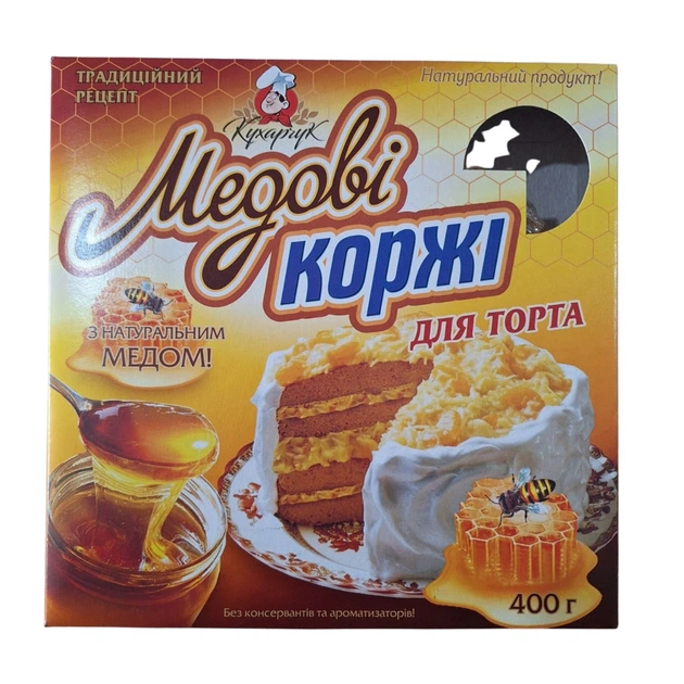 Коржі для торта Медовик 400 г - зображення 2