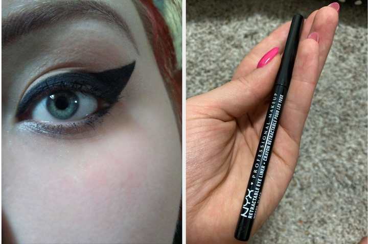 Висувний олівець для очей Nyx Retractable Eye Liner MPE02 Black глибокий чорний - зображення 8