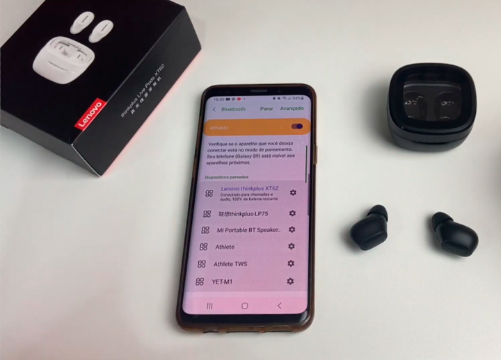 Бездротові навушники Lenovo Thinkplus XT62 TWS Bluetooth, сенсорні блютуз навушники з індикатором заряду Black - зображення 9