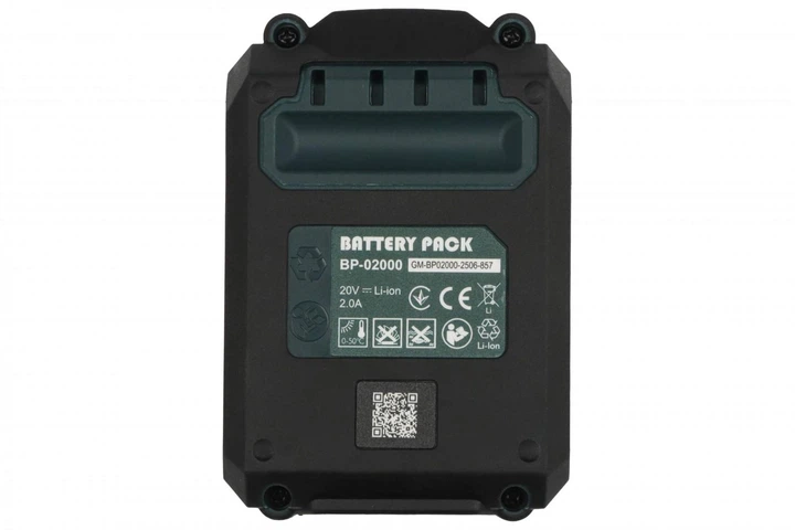 Батарея акумуляторна GUT MECHANIC 20V 2Ah Li-Ion BP02000 (серія G1 POWER) - Фото 6 Батарея акумуляторна GUT MECHANIC 20V 2Ah Li-Ion BP02000 (серія G1 POWER) - изображение 6