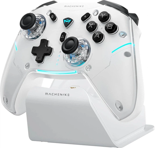 Бездротовий геймпад Machenike G5Pro Max with Charging Station Wireless White (6975971295745) - зображення 2