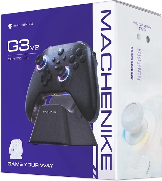 Бездротовий геймпад Machenike G3 V2 with Charging Station Wireless White (6978532800112) - зображення 2