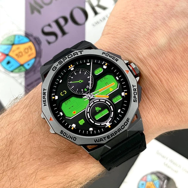Наручний розумний годинник Modfit Endurance Black витривалий - Фото 9 Наручний розумний годинник Modfit Endurance Black витривалий - зображення 9