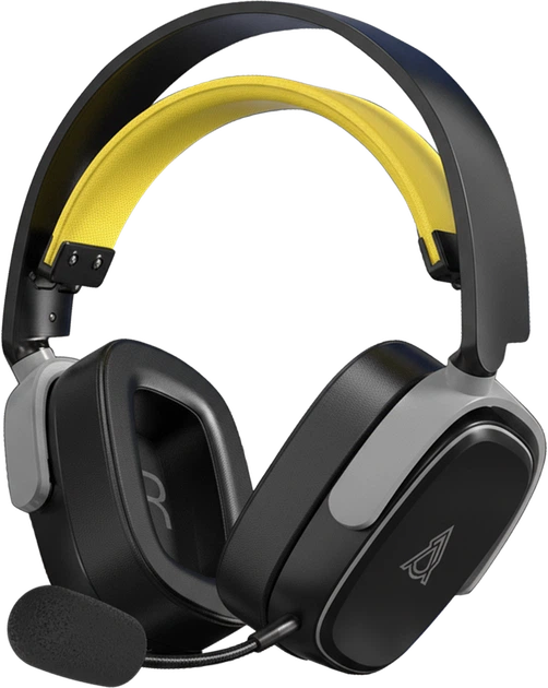 Бездротова ігрова гарнітура Ajazz AHM09 MAX Black Gray Yellow (AHM09-MAX-BGY) - Фото 1 Бездротова ігрова гарнітура Ajazz AHM09 MAX Black Gray Yellow (AHM09-MAX-BGY) - зображення 1