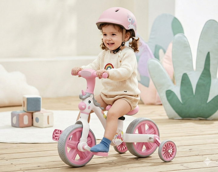 Велосипед-трансформер Best Trike JM-0410-4, колеса 10”, з озвучуванням та підсвічуванням, знімні педалі та допоміжні колеса - Фото 4 Велосипед-трансформер Best Trike JM-0410-4, колеса 10”, з озвучуванням та підсвічуванням, знімні педалі та допоміжні колеса - зображення 4
