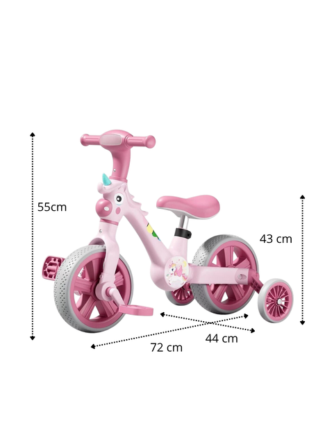 Велосипед-трансформер Best Trike JM-1071-9, колеса 10”, со звуком и подсветкой, съемные педали и боковые колеса - изображение 3