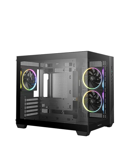 Корпус Deepcool CG330 3F чорний Без БЖ ITX/Micro-ATX/Micro-ATX(Rear connector),1+1x3.5",2+2х2.5" (CG330 3F) - зображення 2