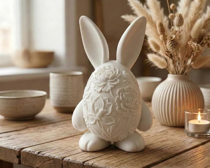Пасхальный декор «Яйцо с кроликом» (Floral Easter Egg Bunny) - изображение 2