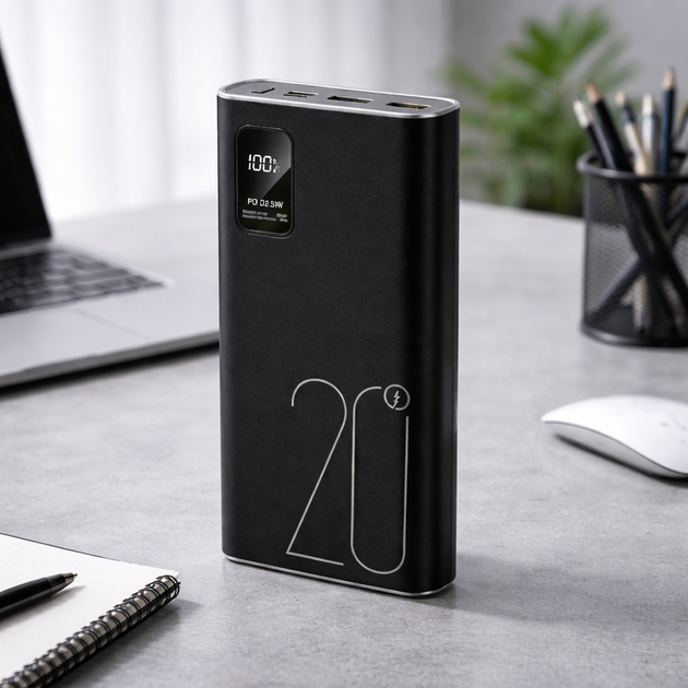 Повербанк 20000 mah мощный павербанк для роутера powerbank с быстрой зарядкой пауербанк power bank 22,5W для телефона смартфона - изображение 11