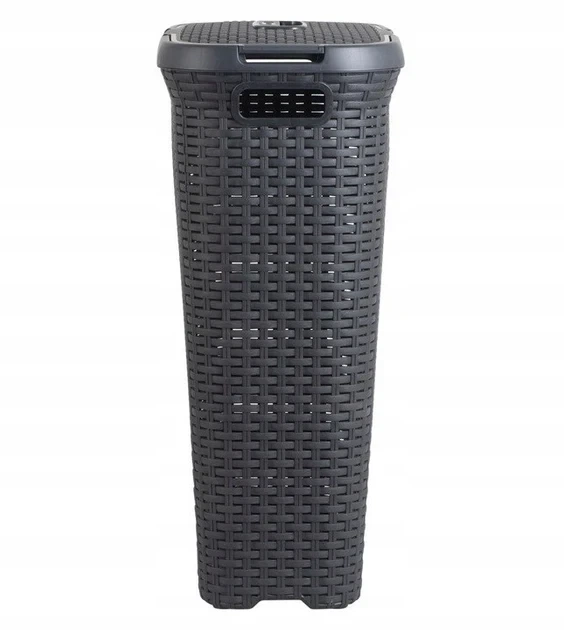 Кошик для білизни пластиковий Curver Natural Style 40 л (00709) Темно-сірий - зображення 3
