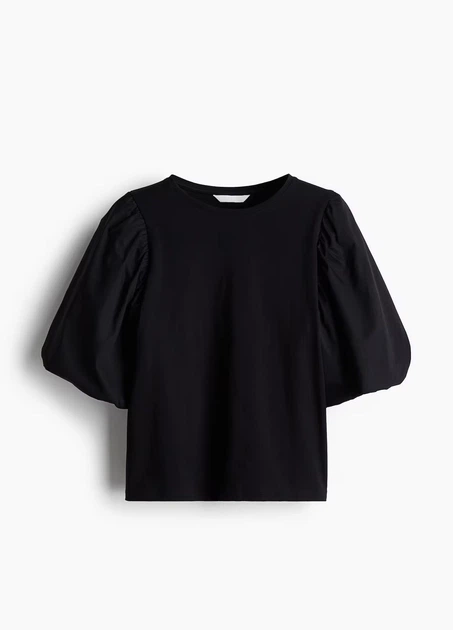 Блуза H&M 11145 Чорний M (982) - Фото 1 Блуза H&M 11145 Чорний M (982) - зображення 1