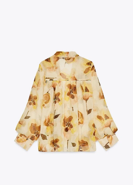 Блуза Zara 11265 Молочний M (1008) - Фото 4 Блуза Zara 11265 Молочний M (1008) - изображение 4