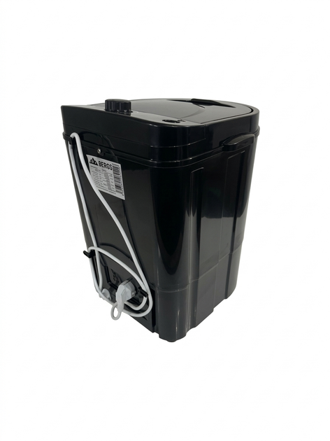 Портативная мини стиральная машина Bergs WM-30 Black 3кг 260Вт - Фото 4 Портативная мини стиральная машина Bergs WM-30 Black 3кг 260Вт - изображение 4