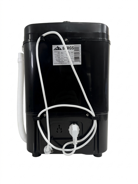 Портативная мини стиральная машина Bergs WM-30 Black 3кг 260Вт - Фото 5 Портативная мини стиральная машина Bergs WM-30 Black 3кг 260Вт - изображение 5