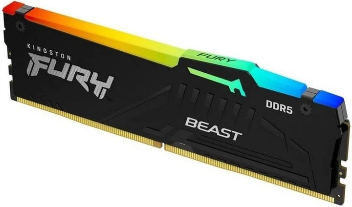 Пам'ять для настільних комп'ютерів Kingston FURY 16 GB DDR5 5600 MHz FURY Beast RGB (KF556C36BBEA-16) - Фото 2 Пам'ять для настільних комп'ютерів Kingston FURY 16 GB DDR5 5600 MHz FURY Beast RGB (KF556C36BBEA-16) - зображення 2