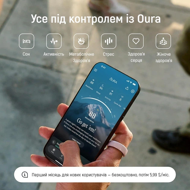 Смарт-кільце Oura Ring 4 Ceramic Cloud Size 10 (JZ90-57460-10) - изображение 4