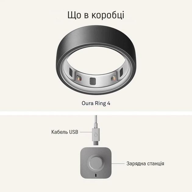 Смарт-кільце Oura Ring 4 Stealth Size 8 (JZ90-54218-08) - изображение 8