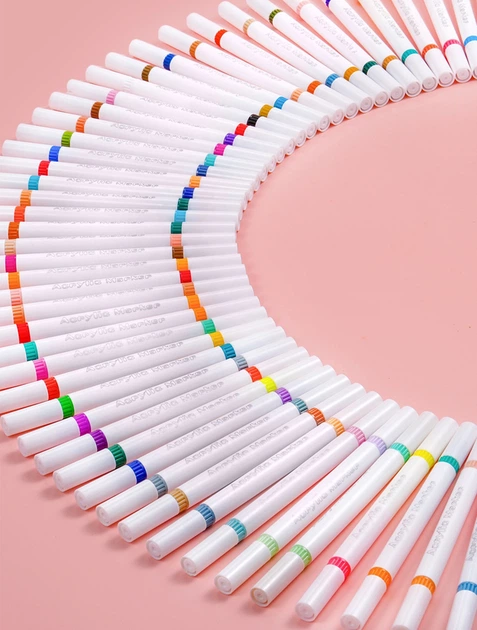 Двусторонние акриловые маркеры 120 цветов 60 штук в кейсе Brush B06 смываемые - изображение 12