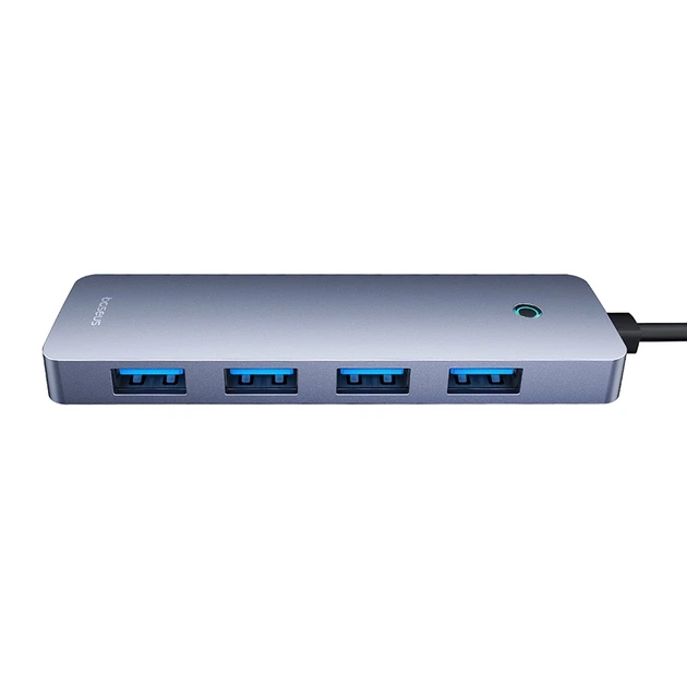 USB-хаб Baseus UltraJoy Series 4-Port HUB Lite 50cm Space Grey (USBA to USB3.0*4+Type-C5V) - Фото 6 USB-хаб Baseus UltraJoy Series 4-Port HUB Lite 50cm Space Grey (USBA to USB3.0*4+Type-C5V) - зображення 6
