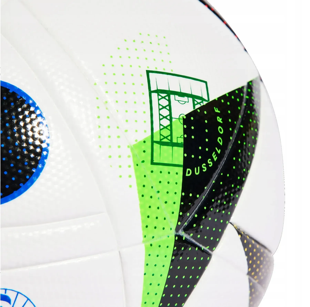 Футбольний м'яч Adidas Fussballliebe Euro 2024 League Box розмір 5, біло-чорний - Фото 3 Футбольний м'яч Adidas Fussballliebe Euro 2024 League Box розмір 5, біло-чорний - изображение 3