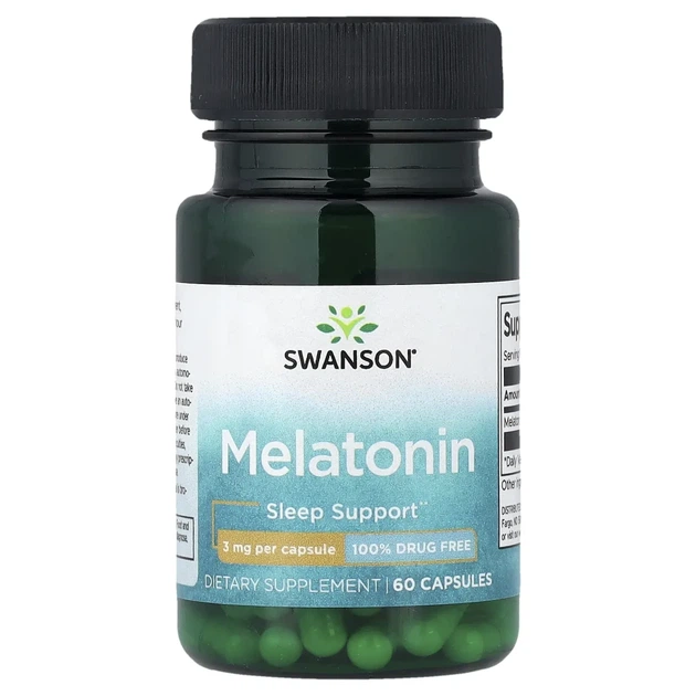 Мелатонін Swanson (Melatonin) 3 мг 60 капсул (SWV-01498) - Фото 1 Мелатонін Swanson (Melatonin) 3 мг 60 капсул (SWV-01498) - изображение 1